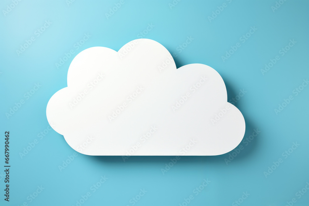 Aufkleber white cloud against bright blue sky. ideal for use in weather-related articles or as background imag