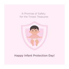 Happy Infant Protection Day. 7th November, Social Media Creative Post Design Vector Template