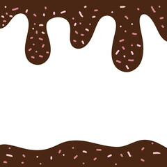 Melted drips illustration. Abstract shapes. 