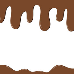 Melted drips illustration. Abstract shapes. 