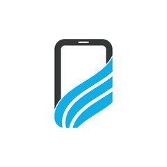 Iconic Phone Shield logo designs concept vector