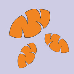 Brown leaf vector design that is suitable for use as an element in your design