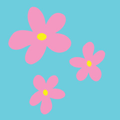 Pink floral vector design that is suitable for use as an element in your design