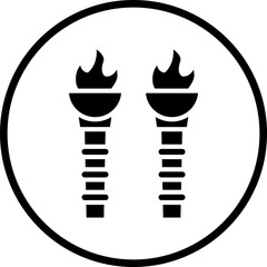 Vector Design Torch Icon Style