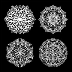 vectors set of mandala design