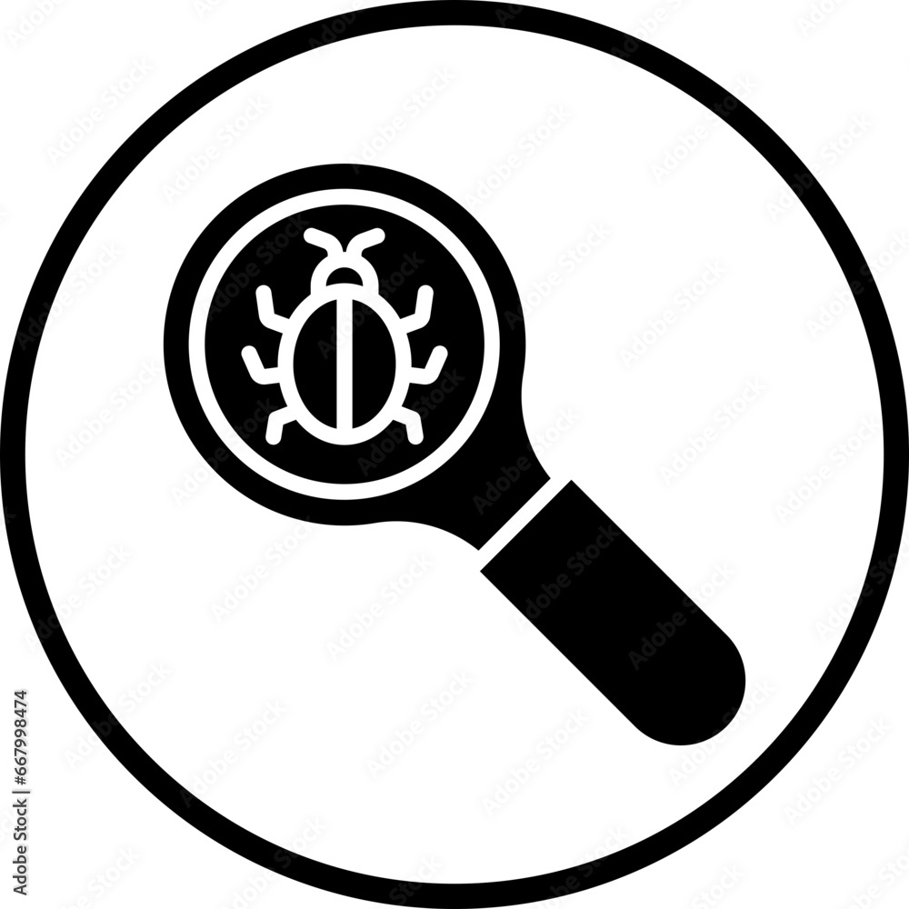 Poster vector design virus scan icon style