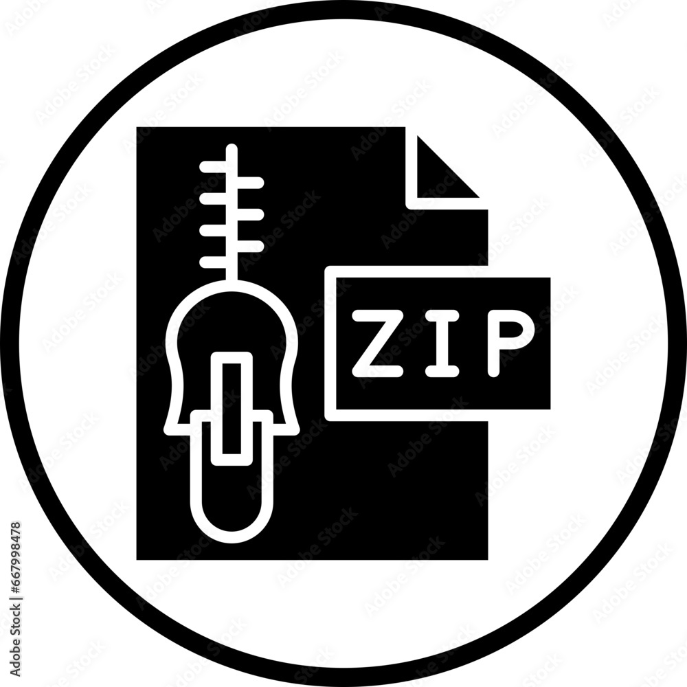 Poster vector design zip file icon style