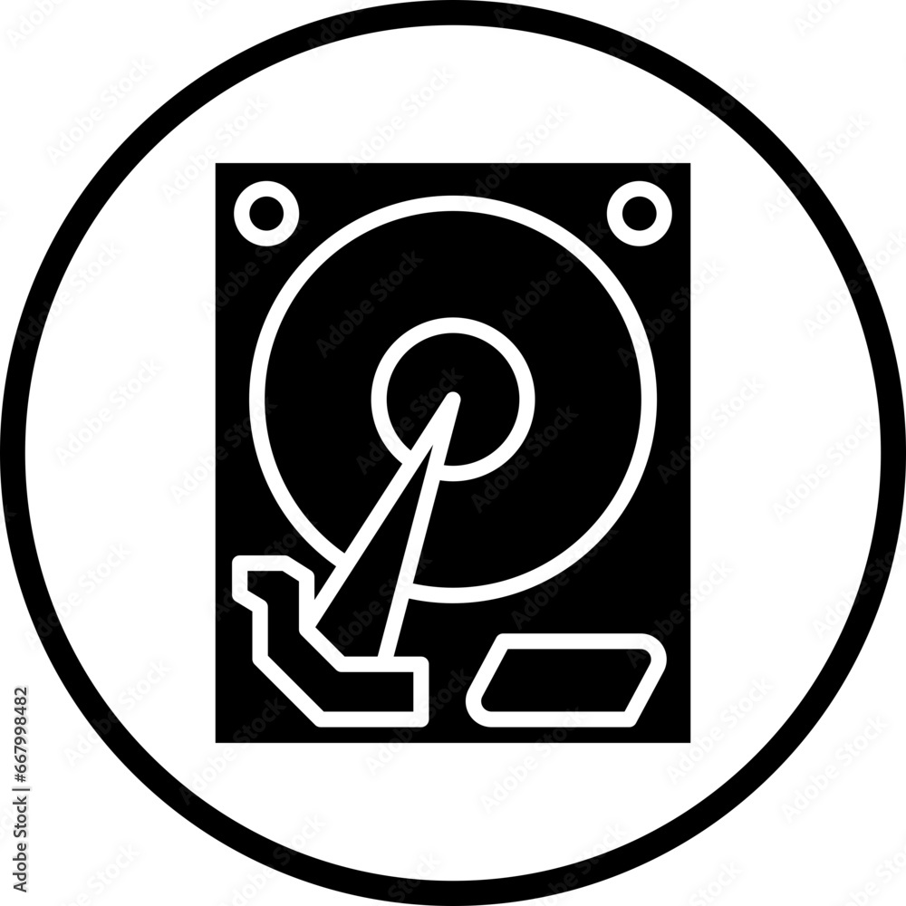 Poster vector design hard disk icon style