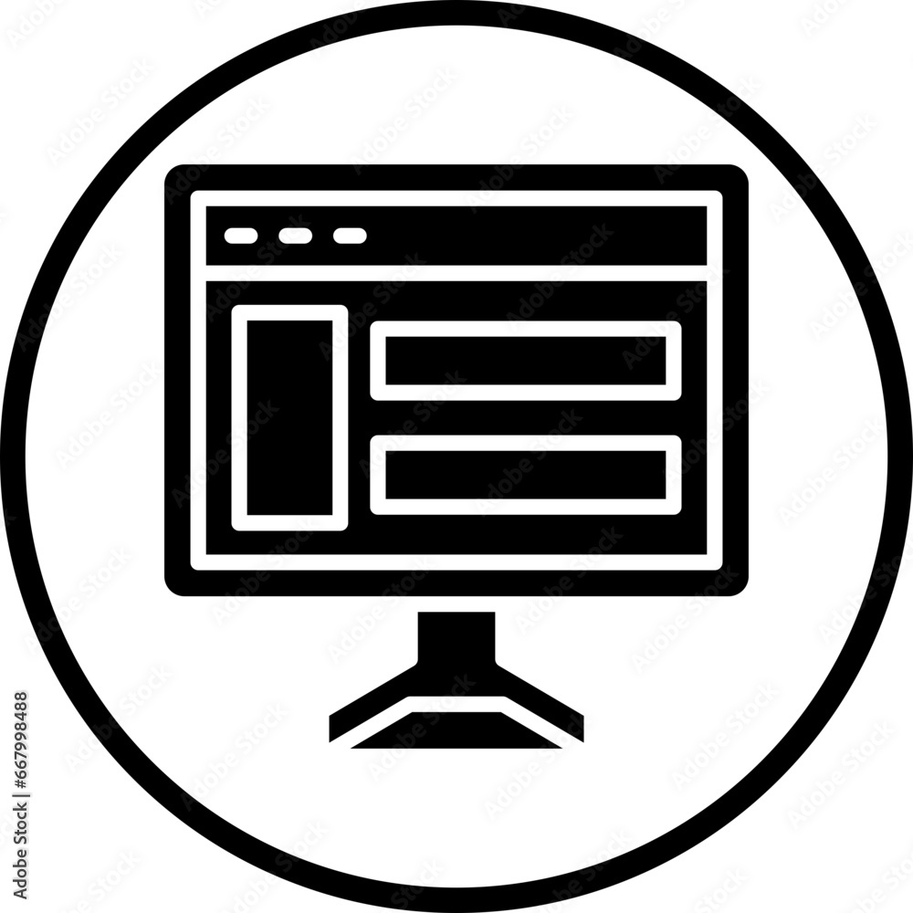 Poster vector design computer website icon style