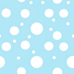 Baby Blue Polka Dot Pattern Pastel Wallpaper, Fabric