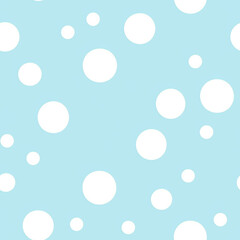 Baby Blue Polka Dot Pattern Pastel Wallpaper, Fabric
