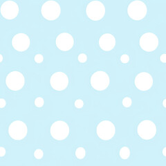 Baby Blue Polka Dot Pattern Pastel Wallpaper, Fabric