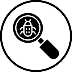 Vector Design Bug Search Icon Style