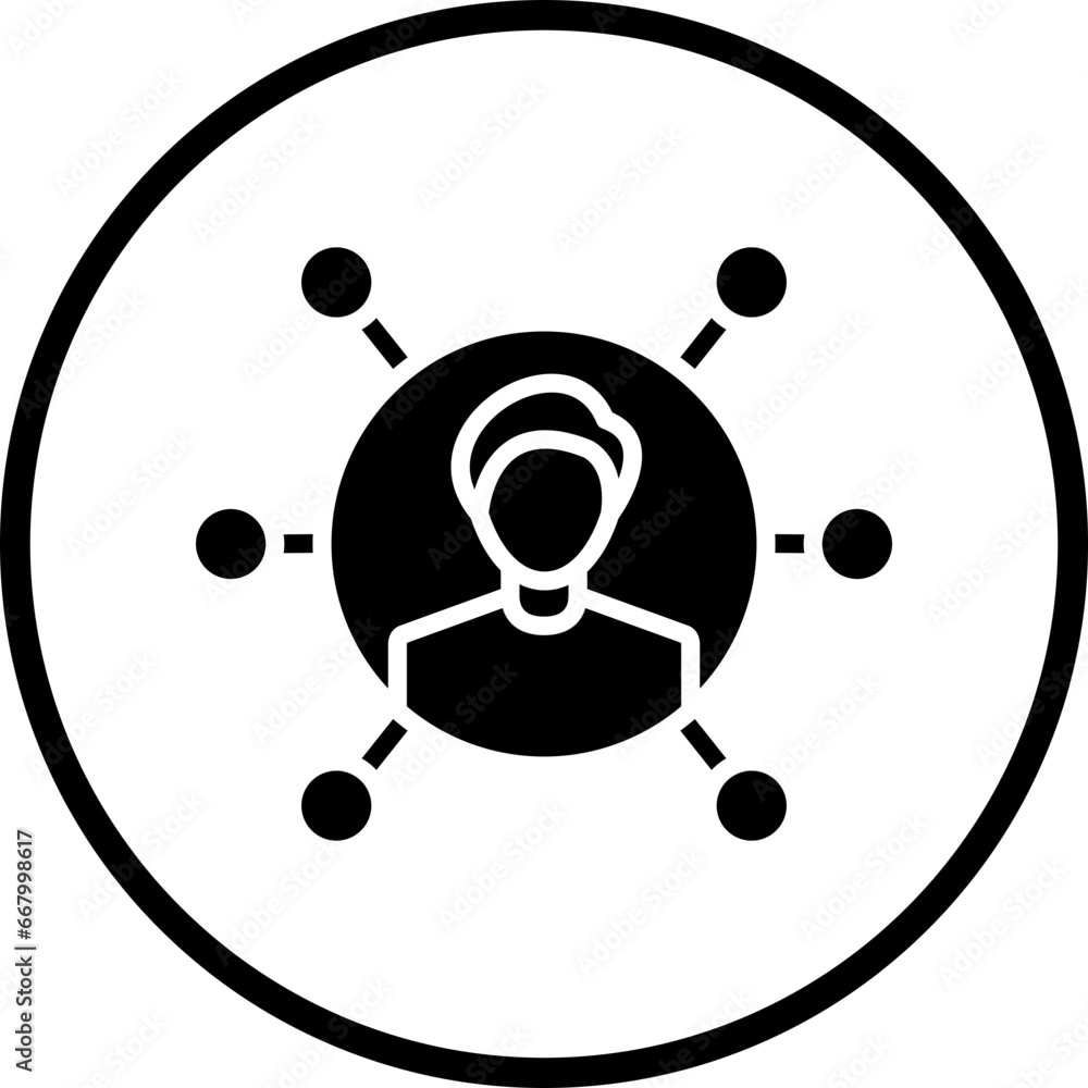 Aufkleber vector design user connection icon style