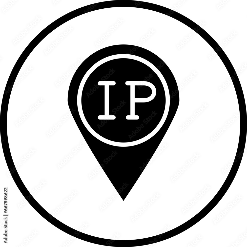 Poster vector design ip address icon style