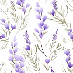 Lavender Floral Pastel Seamless Pattern for Wallpaper, Tile, Fabric