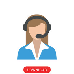 customer service icon - customer service icon woman isolated white background