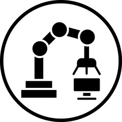 Vector Design Robotic Arm Icon Style