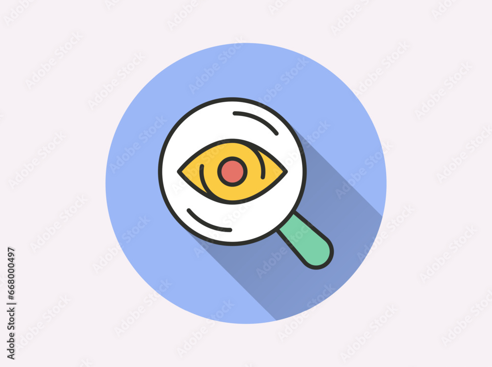 Aufkleber responsibility flat icon with long shadow for graphic and web design.