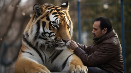 human and tiger friendship