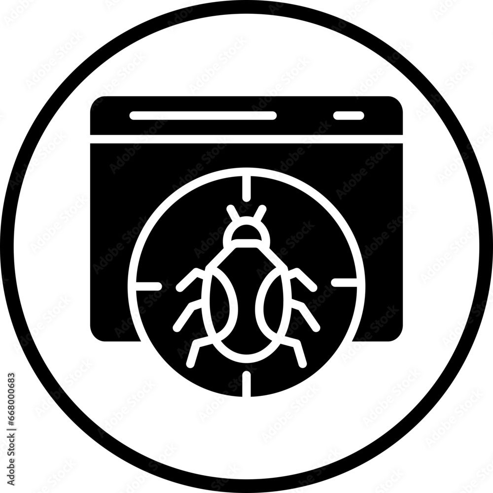 Poster vector design debug icon style