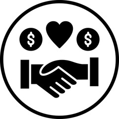 Vector Design Handshake Icon Style