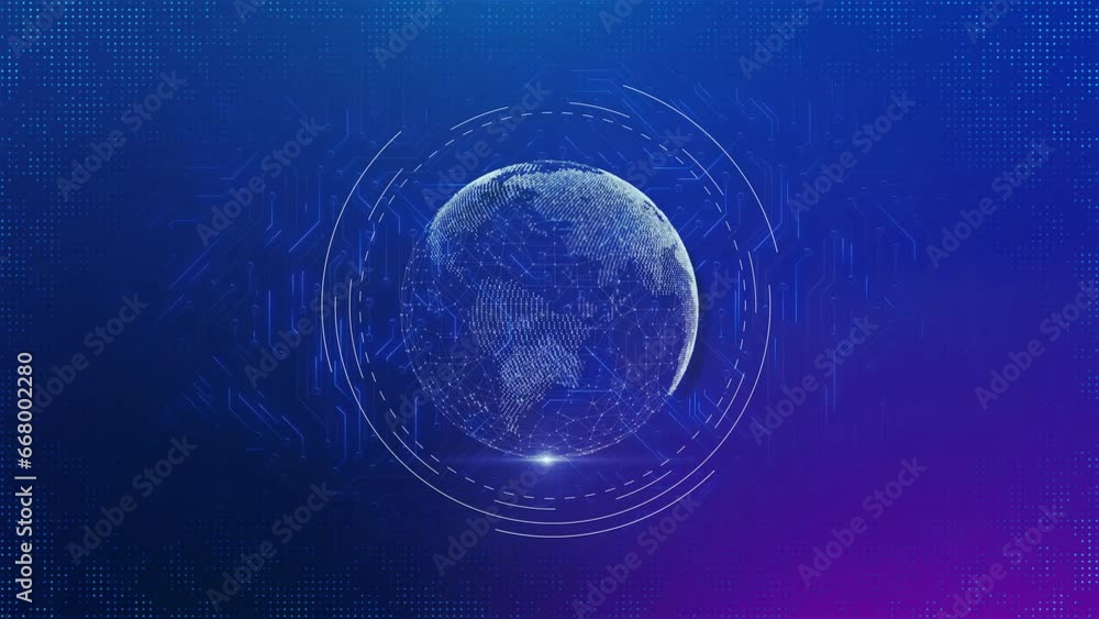 Aufkleber global cyber security information technology data network connectivity protection. artificial intell