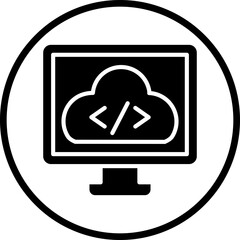 Vector Design Cloud Coding Icon Style