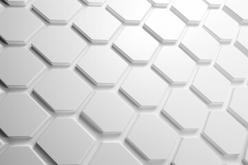 Fototapeta premium hexagonal white background with many different shapes