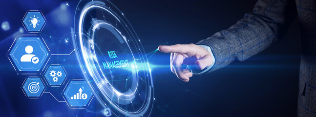 Risk Management and Assessment for Business Investment Concept. Business, Technology, Internet and...