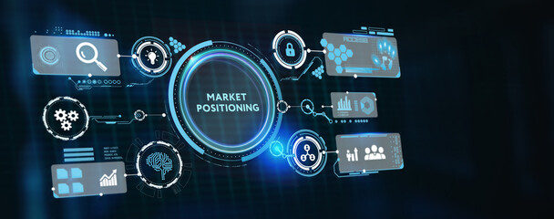 Business. Technology. Internet. Marketing. Market positioning. 3d illustration