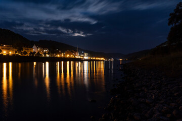 Bad Schandau an der Elbe bei Nacht 3