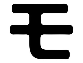 Obraz premium Japanese katakana alphabets silhouette vector art