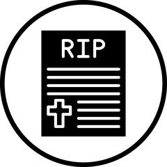 Death Certificate Icon Style