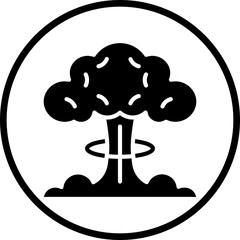 Nuclear Explosion Icon Style