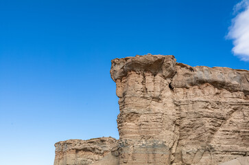 Fototapeta na wymiar Yadan Landform on the Desert of Xinjiang, China