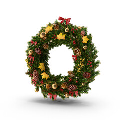 Fototapeta na wymiar Christmas Wreath PNG