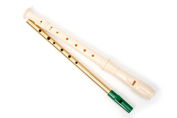 Irish whistle and block flute are longitudinal flutes with a whistle device and playing holes.