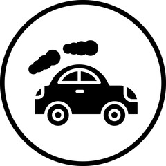 Car Pollution Icon Style