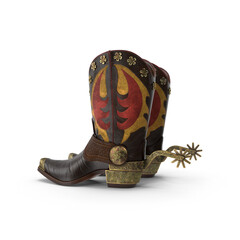 Western Boots with Spurs PNG