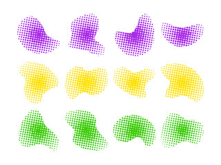 Abstract Blob Shape Halftone Collection