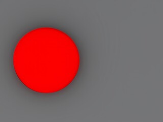 red ball on a grey background