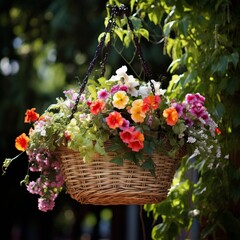 basket of flowers  generated by AI
