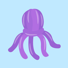 Octopus balloon. Cartoon illustration of an octopus vector icon for web