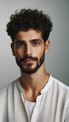 Portrait of a young man. Handsome man with Jewish appearance