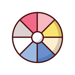 Palette icon isolate white background vector stock illustration