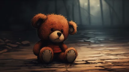 Rolgordijnen Teddy bear cartoon © RedFish