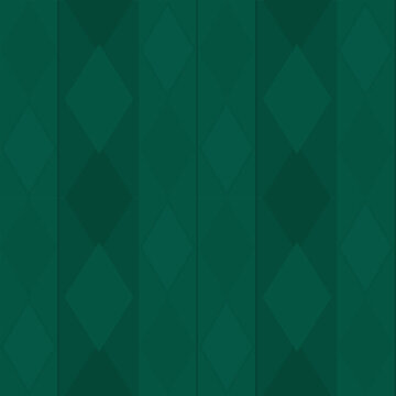 Flat vector seamless pattern, modern geometric dark green background.