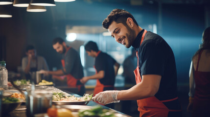 Fototapeta premium Inclusive Culinary Event: Celebrating Diversity through Food