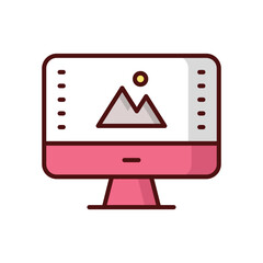 Design icon isolate white background vector stock illustration